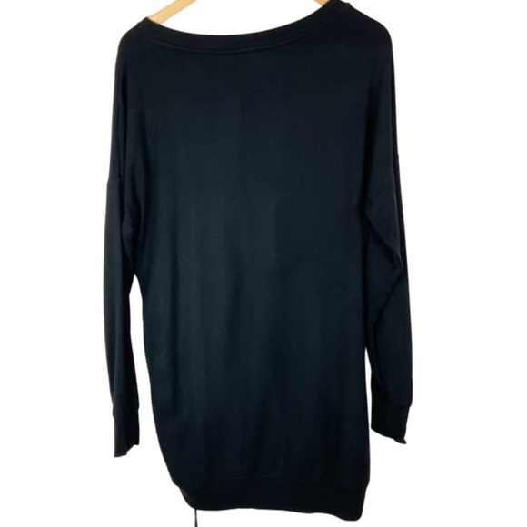 Express Women’s Black Side Lace Up Sweater Knit Tunic Dress - Picture 8 of 16